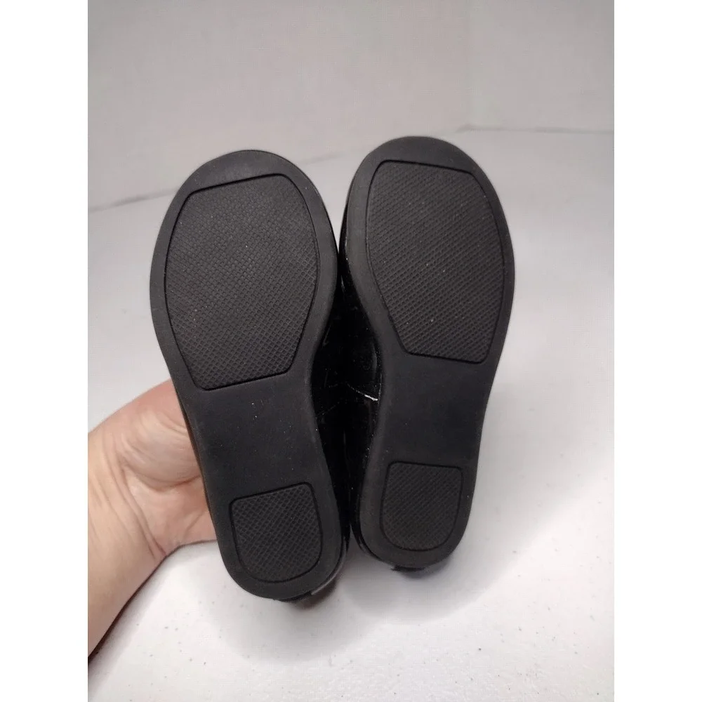 Kids Nordstrom Black Patent Leather Mary Jane‎ Ballet Flats Shoes Toddler Size 7